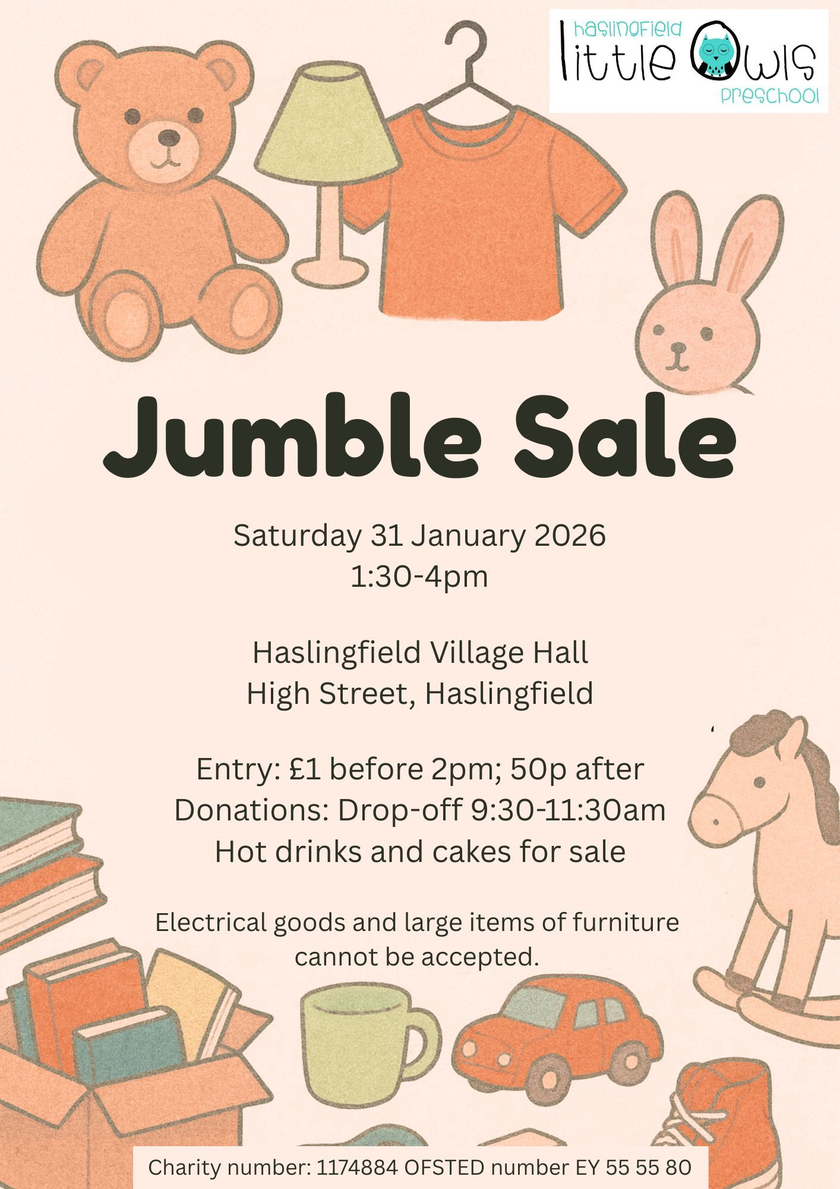 Haslingfield Little Owls Jumble Sale