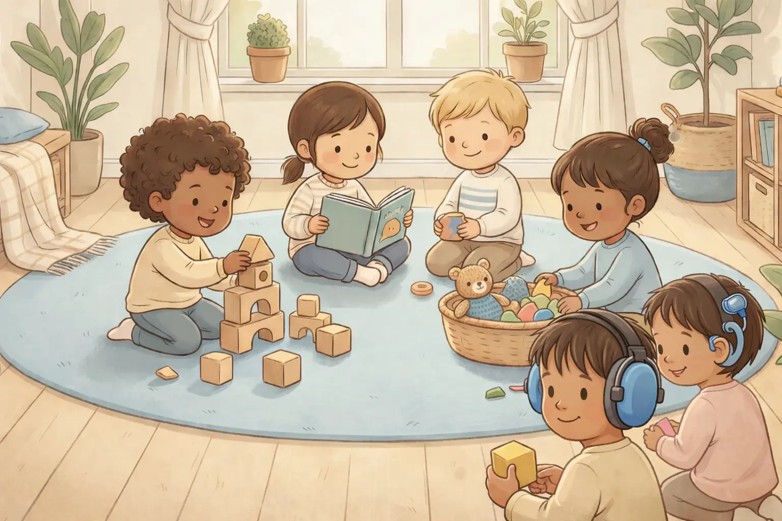 Children learning in Little Owls Haslingfield